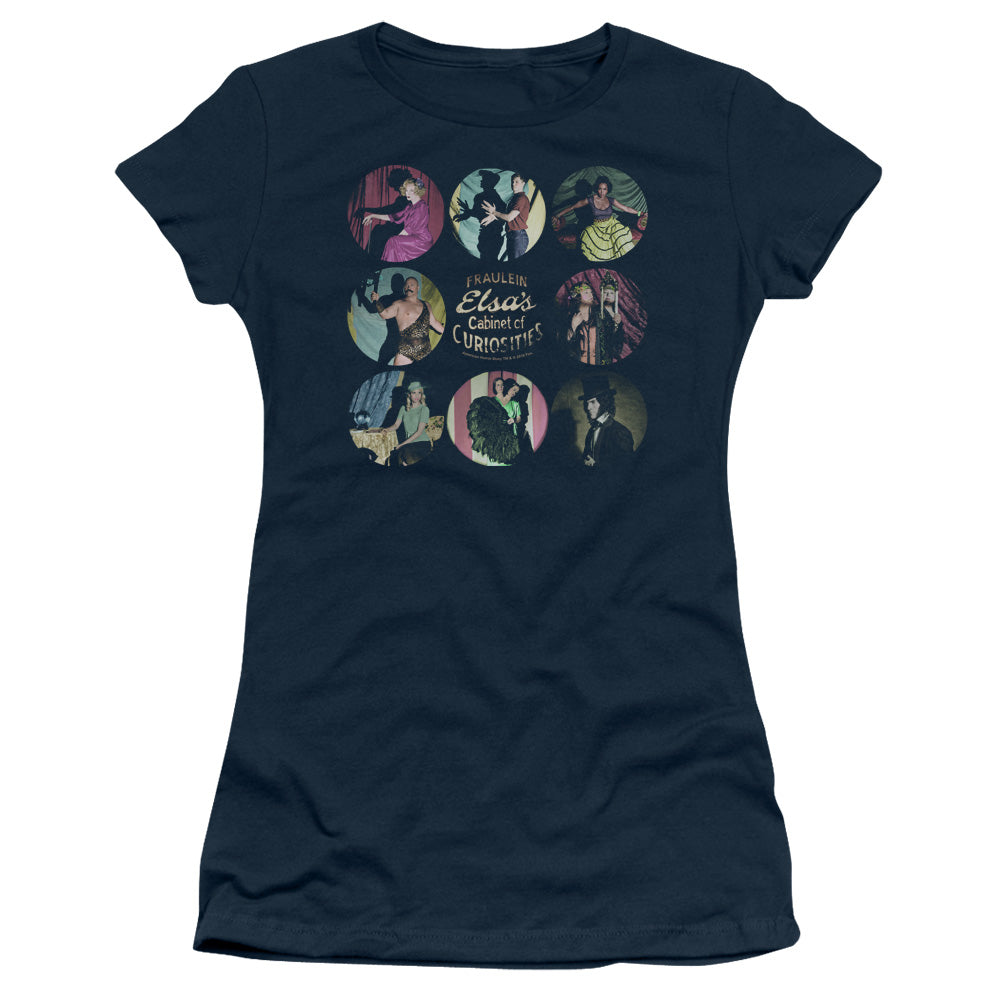 American Horror Story Cabinet Of Curiosities Junior Sheer Cap Sleeve Womens T Shirt Navy Hoodie, Sweatshirt | CiraTrend.com