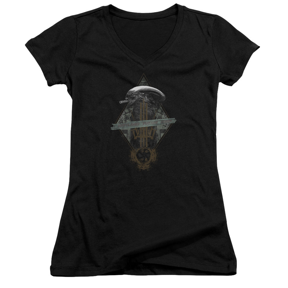 Alien Prison Planet Collage Junior Sheer Cap Sleeve V-Neck Womens T Shirt Black Hoodie, Sweatshirt | CiraTrend.com