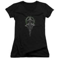 Alien Monarch Junior Sheer Cap Sleeve V-Neck Womens T Shirt Black Hoodie, Sweatshirt | CiraTrend.com