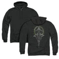 Alien Monarch Back Print Zipper Mens Hoodie Black T-Shirts, Sweatshirt | CiraTrend.com