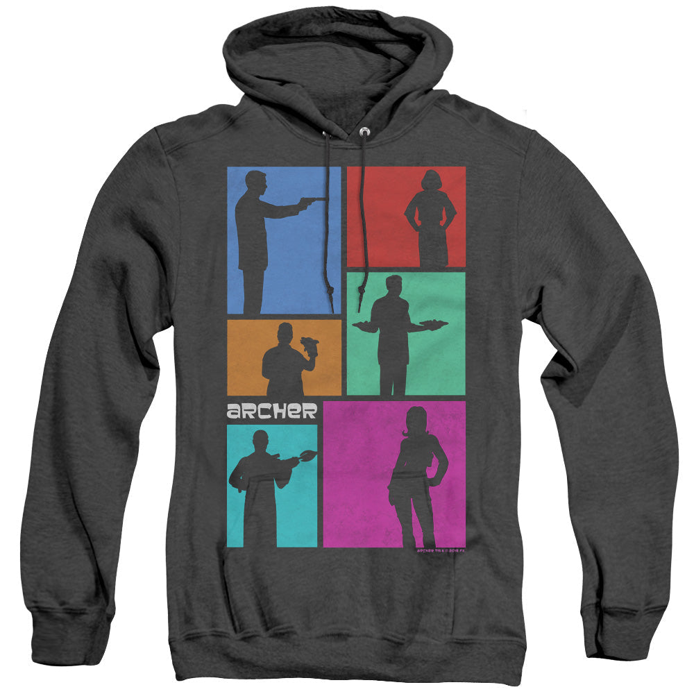 Archer Silhouettes Heather Mens Hoodie Black T-Shirts, Sweatshirt | CiraTrend.com