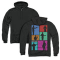 Archer Silhouettes Back Print Zipper Mens Hoodie Black T-Shirts, Sweatshirt | CiraTrend.com