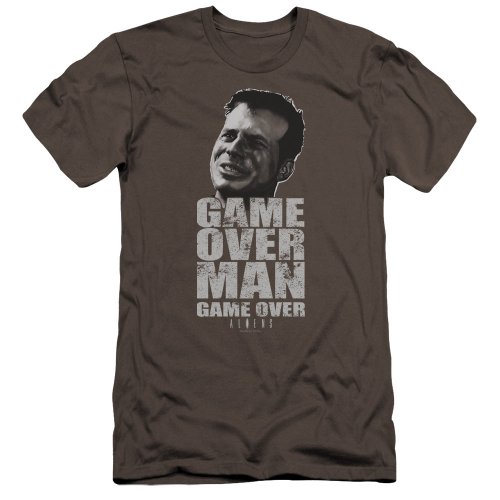 Alien Game Over Man Bella Canvas Slim Fit Charcoal T-Shirts, Hoodie, Sweatshirt