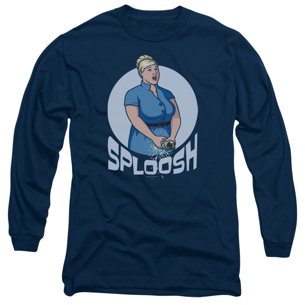 Archer Sploosh Long Sleeve Shirt Navy Blue T-Shirts, Hoodie, Sweatshirt
