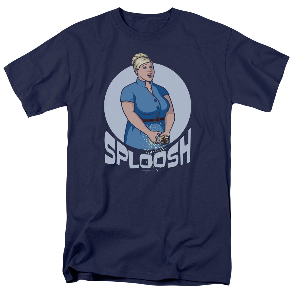 Archer Sploosh Mens T Shirt Navy Blue Hoodie, Sweatshirt | CiraTrend.com
