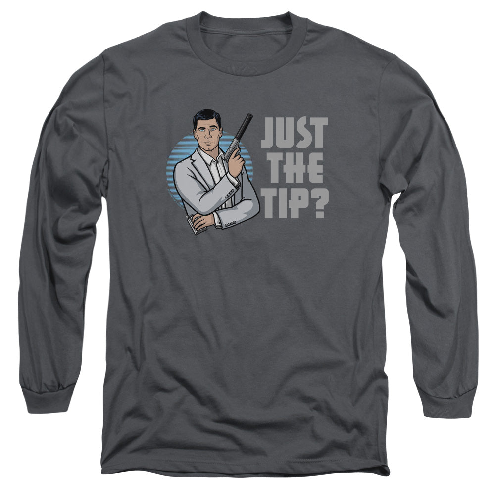 Archer Tip Mens Long Sleeve Shirt Charcoal Hoodie, Sweatshirt | CiraTrend.com
