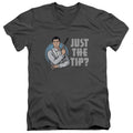 Archer Tip Mens Slim Fit V-Neck T Shirt Charcoal Hoodie, Sweatshirt | CiraTrend.com