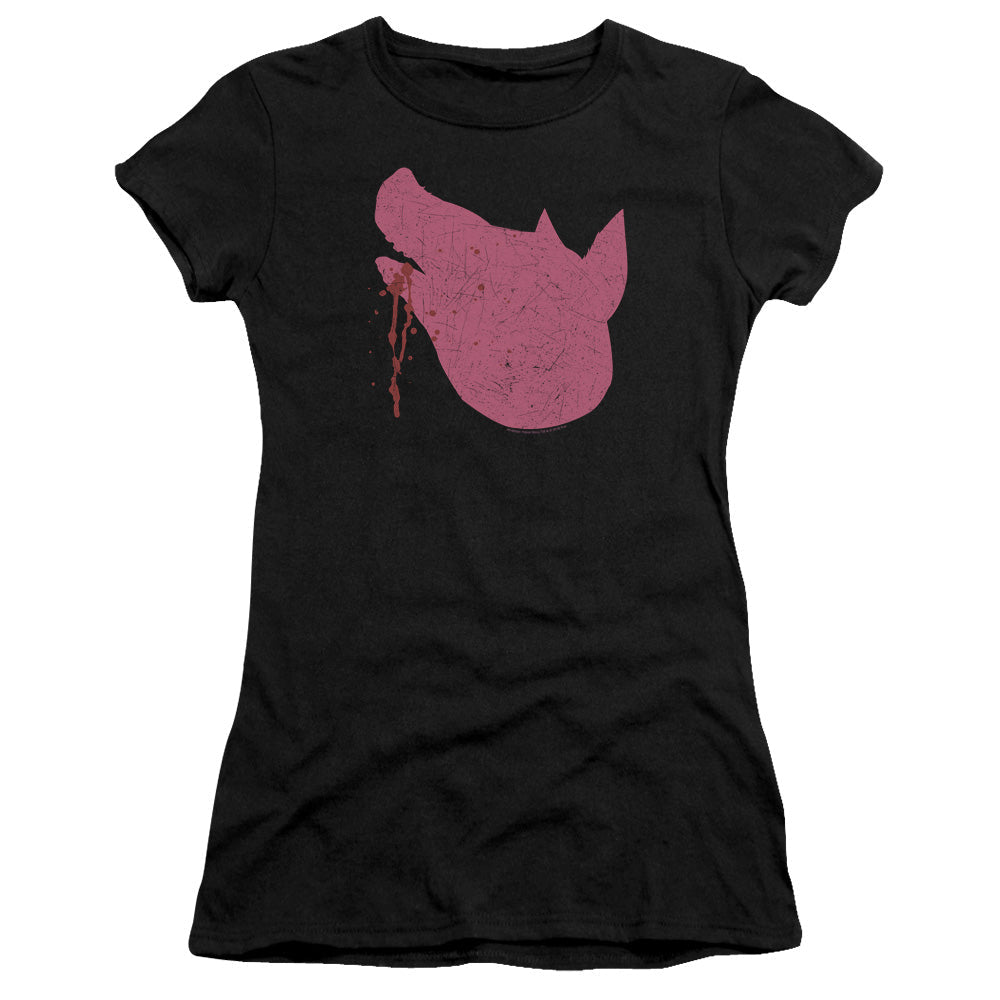 American Horror Story Pig Head Junior Sheer Cap Sleeve Womens T Shirt Black Hoodie, Sweatshirt | CiraTrend.com