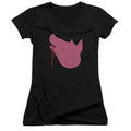 American Horror Story Pig Head Junior Sheer Cap Sleeve V-Neck Womens T Shirt Black Hoodie, Sweatshirt | CiraTrend.com