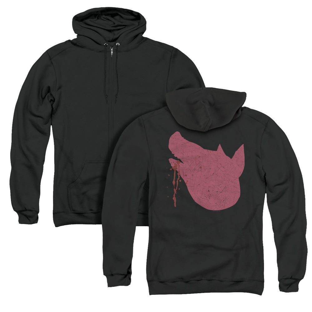 American Horror Story Pig Head Back Print Zipper Mens Hoodie Black T-Shirts, Sweatshirt | CiraTrend.com