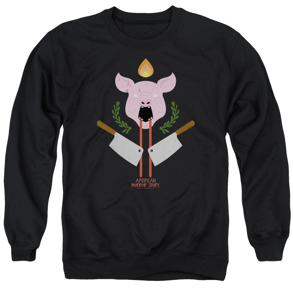 American Horror Story Pig Cleavers Mens Crewneck Sweatshirt Black T-Shirts, Hoodie | CiraTrend.com
