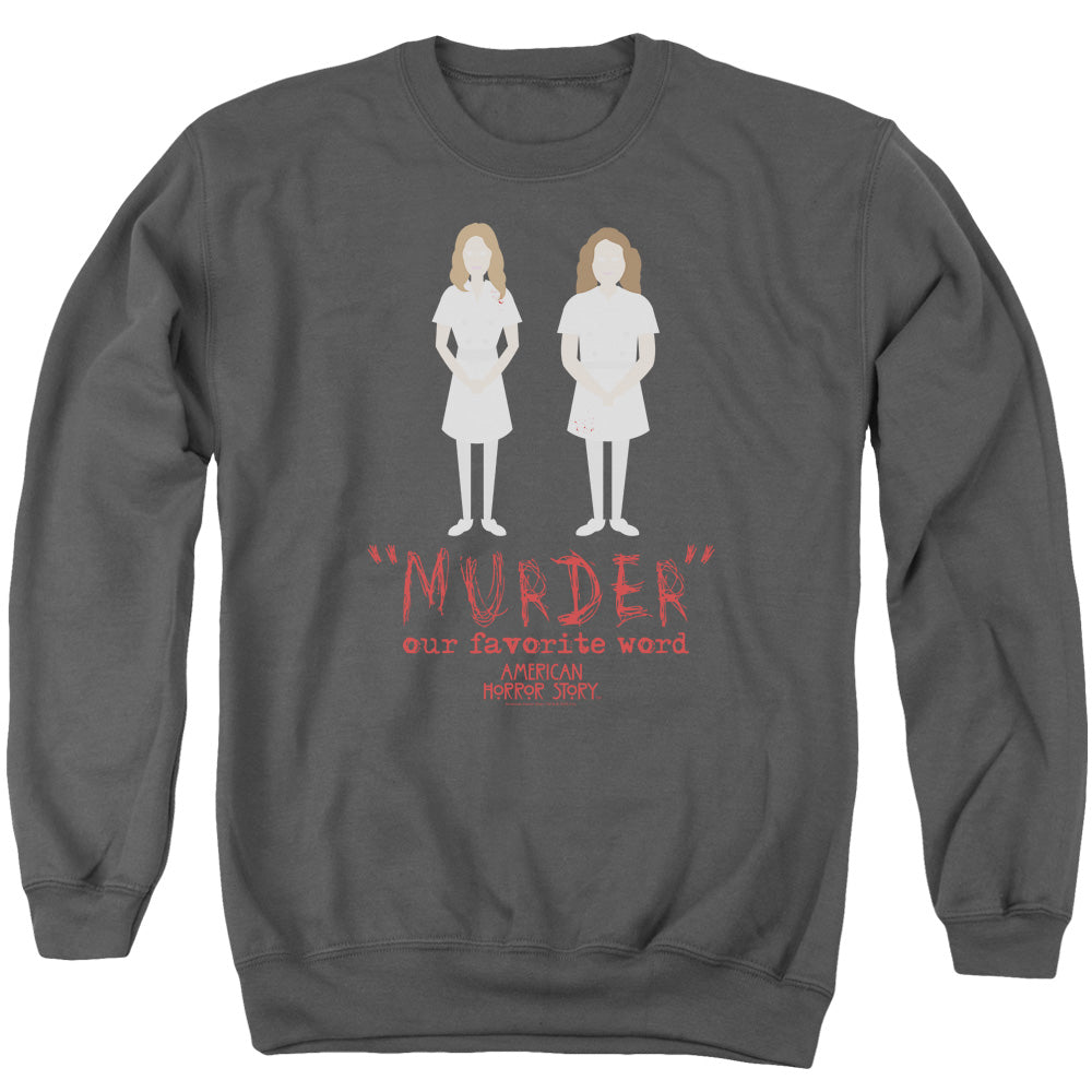 American Horror Story Murder Mens Crewneck Sweatshirt Charcoal T-Shirts, Hoodie | CiraTrend.com