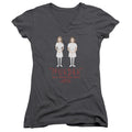 American Horror Story Murder Junior Sheer Cap Sleeve V-Neck Womens T Shirt Charcoal Hoodie, Sweatshirt | CiraTrend.com