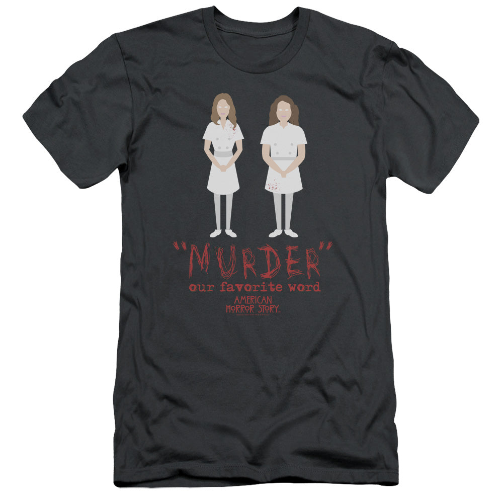 American Horror Story Murder Slim Fit Mens T Shirt Charcoal Hoodie, Sweatshirt | CiraTrend.com