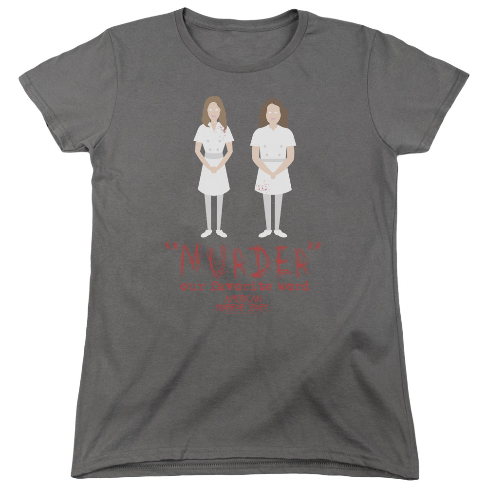 American Horror Story Murder Womens T Shirt Charcoal Hoodie, Sweatshirt | CiraTrend.com