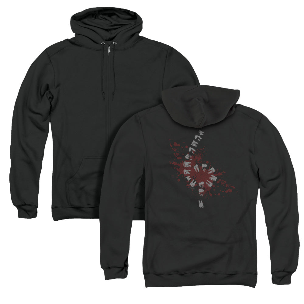 American Horror Story Teeth Back Print Zipper Mens Hoodie Black T-Shirts, Sweatshirt | CiraTrend.com