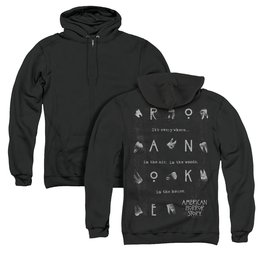 American Horror Story Chatter Box Back Print Zipper Mens Hoodie Black T-Shirts, Sweatshirt | CiraTrend.com
