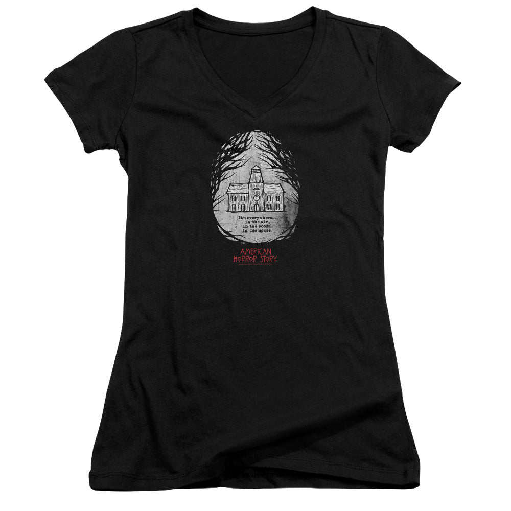 American Horror Story Its Everywhere Junior Sheer Cap Sleeve V-Neck Womens T Shirt Black Hoodie, Sweatshirt | CiraTrend.com