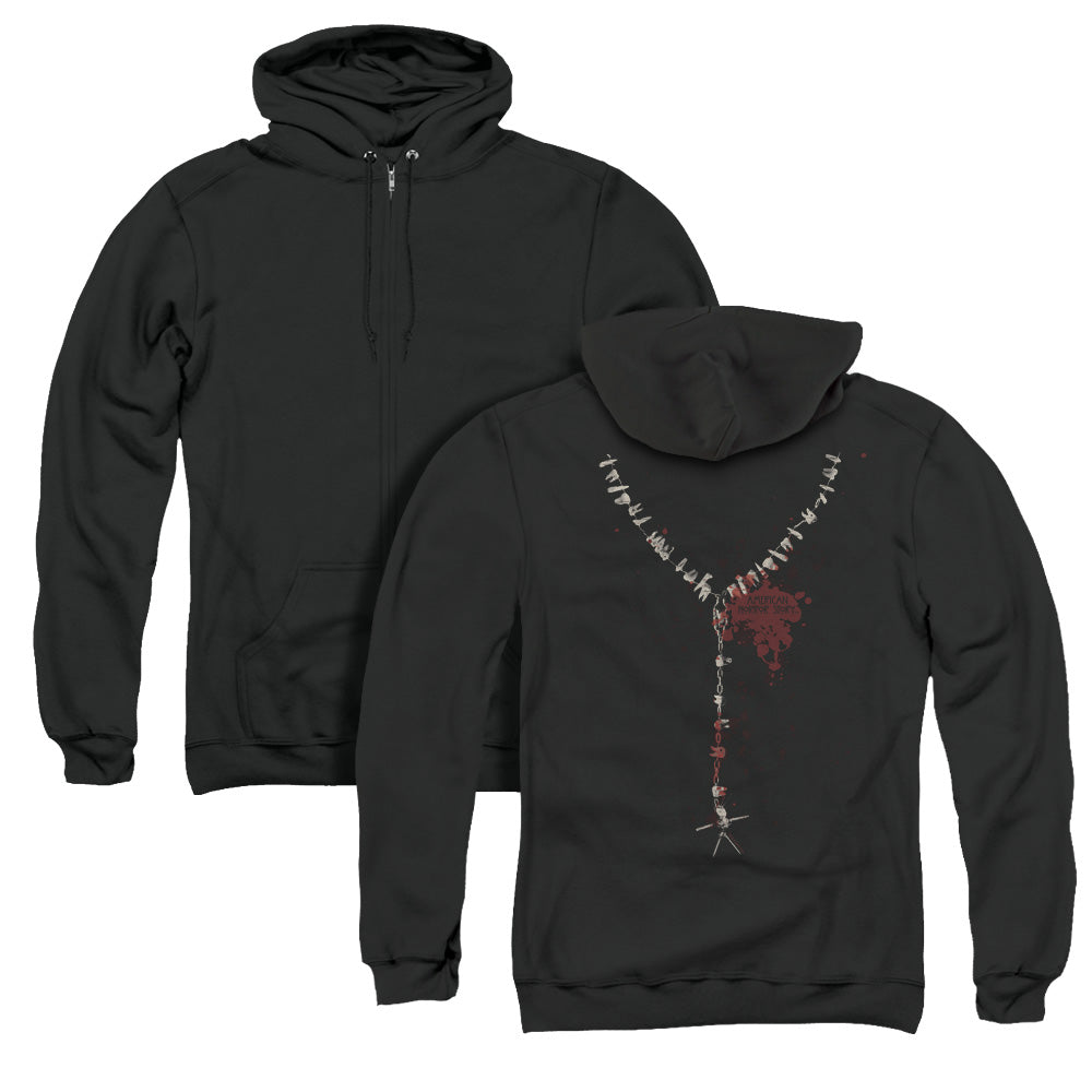American Horror Story Necklace Back Print Zipper Mens Hoodie Black T-Shirts, Sweatshirt | CiraTrend.com
