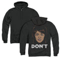 Archer Lana Dont Back Print Zipper Mens Hoodie Black T-Shirts, Sweatshirt | CiraTrend.com