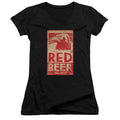 Archer Red Beer Label Junior Sheer Cap Sleeve V-Neck Womens T Shirt Black Hoodie, Sweatshirt | CiraTrend.com