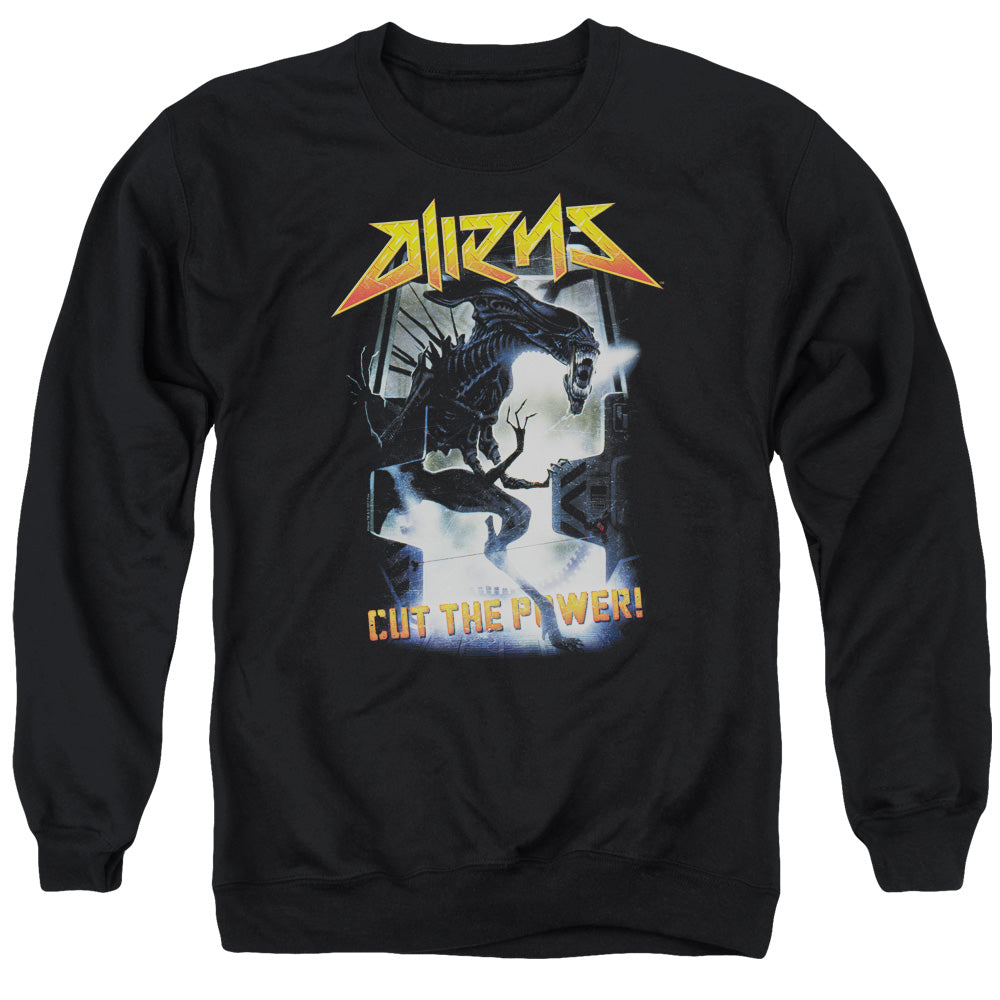 Aliens Cut The Power Mens Crewneck Sweatshirt Black T-Shirts, Hoodie | CiraTrend.com