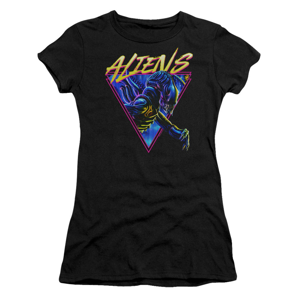 Aliens Neonmorph Junior Sheer Cap Sleeve Black T-Shirts, Hoodie, Sweatshirt