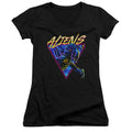 Aliens Neonmorph Junior Sheer Cap Sleeve V-Neck Womens T Shirt Black Hoodie, Sweatshirt | CiraTrend.com