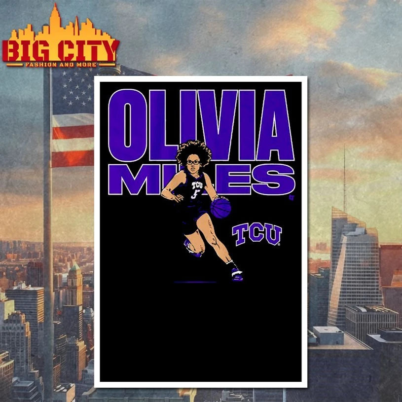 TCU Basketball Olivia Miles Name Pose shirt