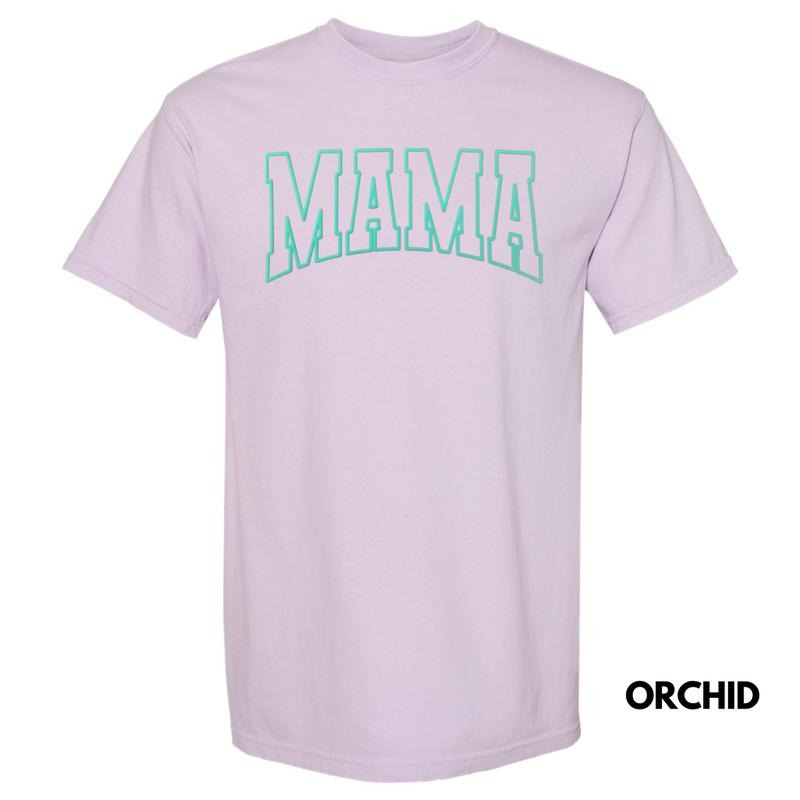 TEAL Mama Puff Outline Comfort Colors T-Shirt Hoodie, Sweatshirt | CiraTrend.com