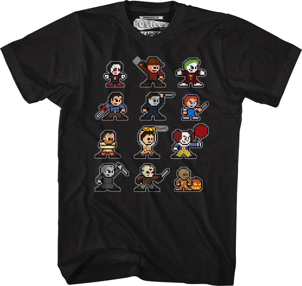 8 Bit Horror Icons T-Shirts, Hoodie, Sweatshirt
