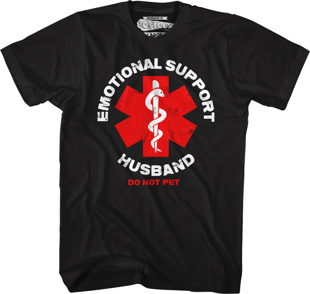 Emotional Support Husband T-Shirt Hoodie, Sweatshirt | CiraTrend.com (Image 4)