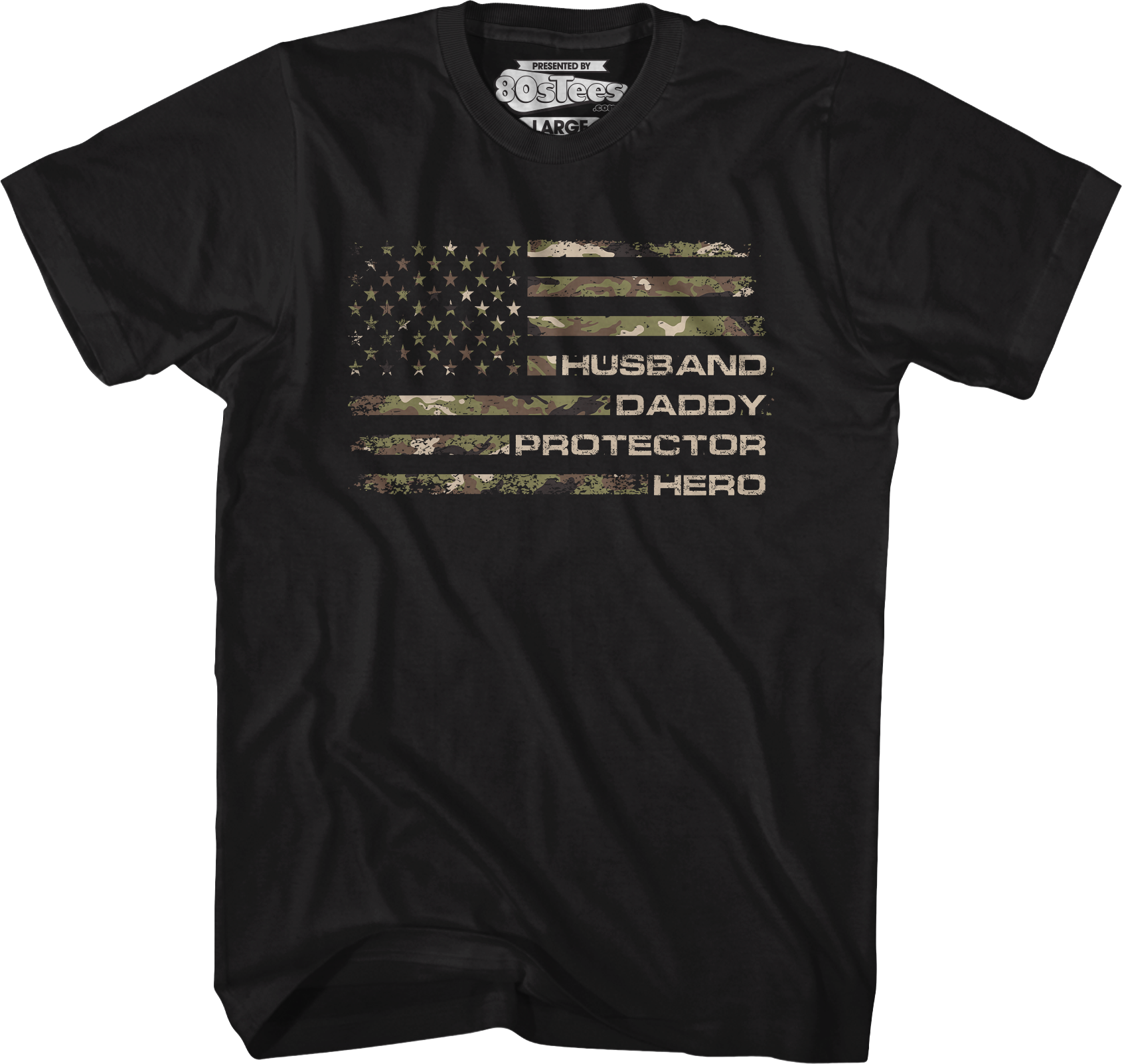 Husband Daddy Protector Hero Flag T-Shirt Hoodie, Sweatshirt | CiraTrend.com (Image 4)