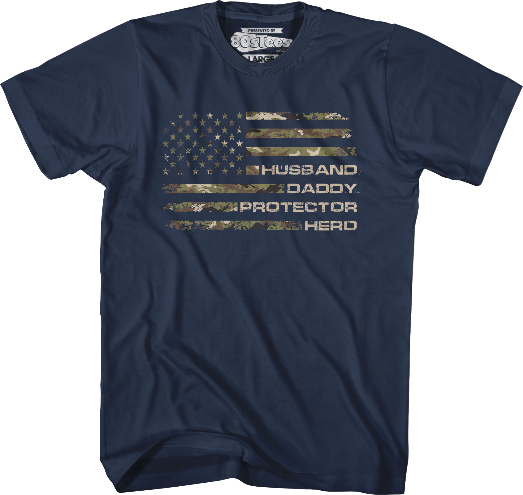Husband Daddy Protector Hero Flag T-Shirt Hoodie, Sweatshirt | CiraTrend.com (Image 5)