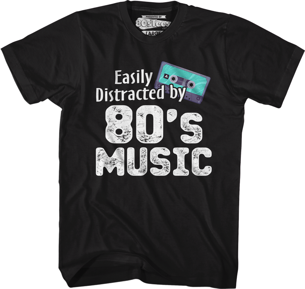 Easily Distracted By 80's Music T-Shirt Hoodie, Sweatshirt | CiraTrend.com (Image 5)