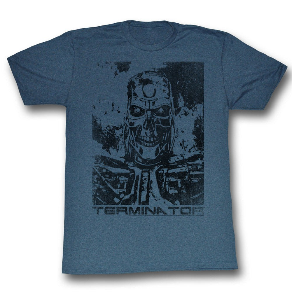 Terminator Mens S/S T-Shirt - Black And Blue - Heather Navy Heather Hoodie, Sweatshirt | CiraTrend.com
