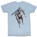 Terminator Mens S/S T-Shirt - Sketchy Terminator - Solid Light Blue Hoodie, Sweatshirt | CiraTrend.com