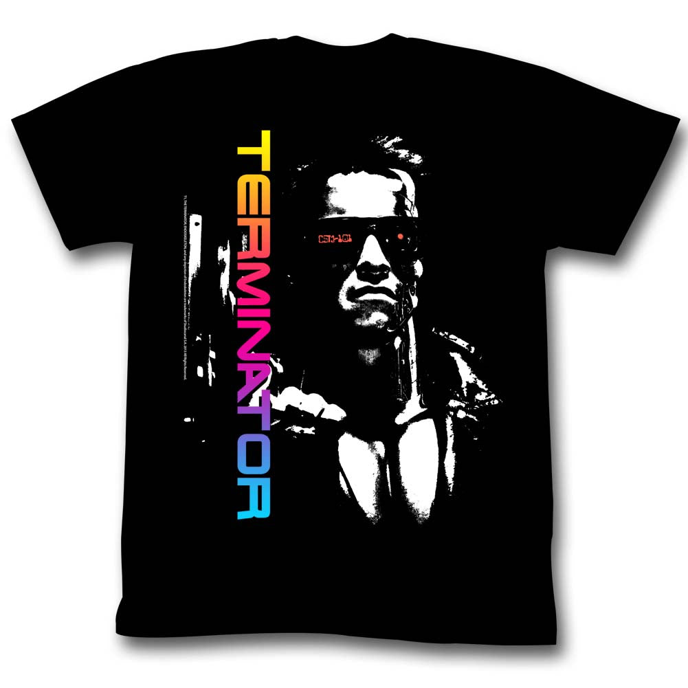 Terminator Mens S/S T-Shirt - Neon Terminator - Solid Black Hoodie, Sweatshirt | CiraTrend.com