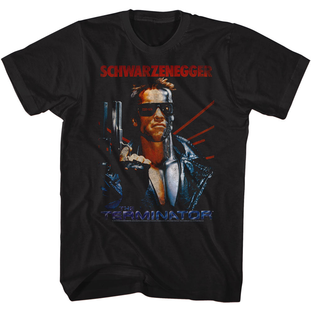 Terminator Mens S/S T-Shirt - Schwarzinator - Solid Black Hoodie, Sweatshirt | CiraTrend.com