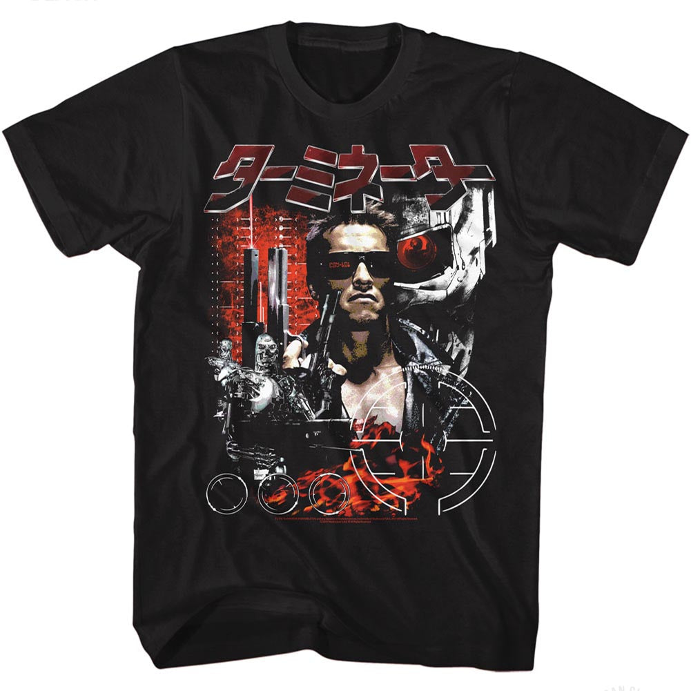 Terminator Mens S/S T-Shirt - Collageinator - Solid Black Hoodie, Sweatshirt | CiraTrend.com