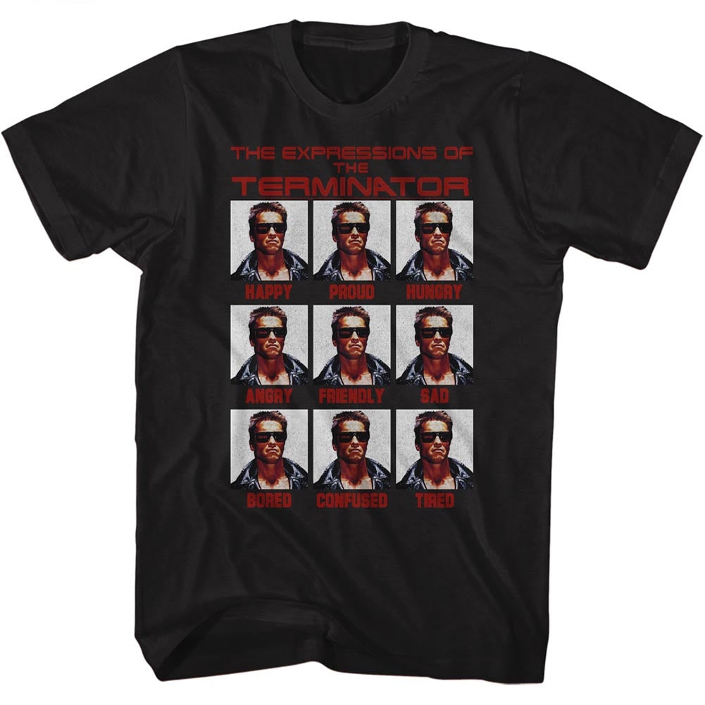 Terminator Mens S/S T-Shirt - Expressions - Solid Black Hoodie, Sweatshirt | CiraTrend.com