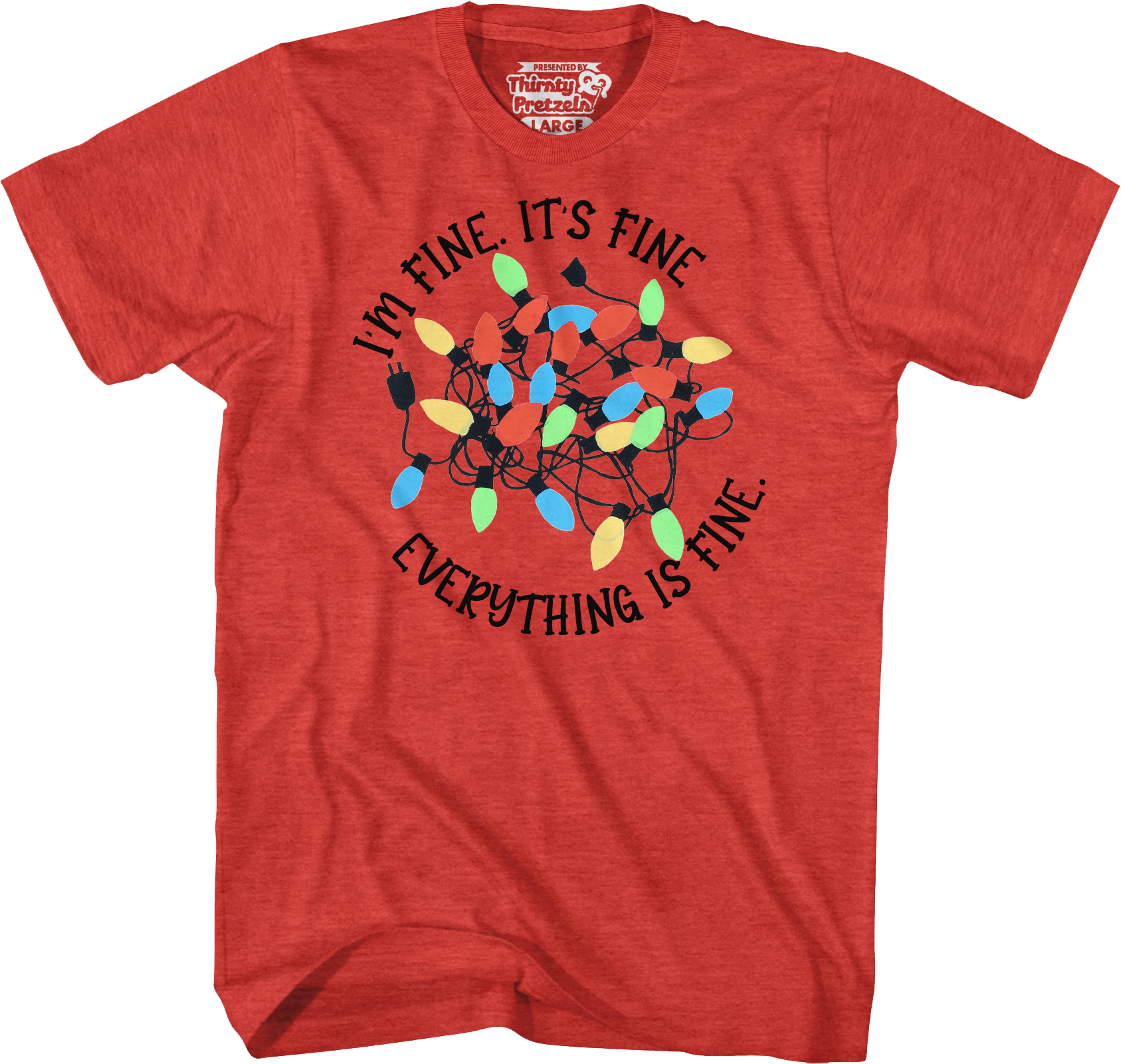 Everything Is Fine Christmas Lights T-Shirt Hoodie, Sweatshirt | CiraTrend.com (Image 4)