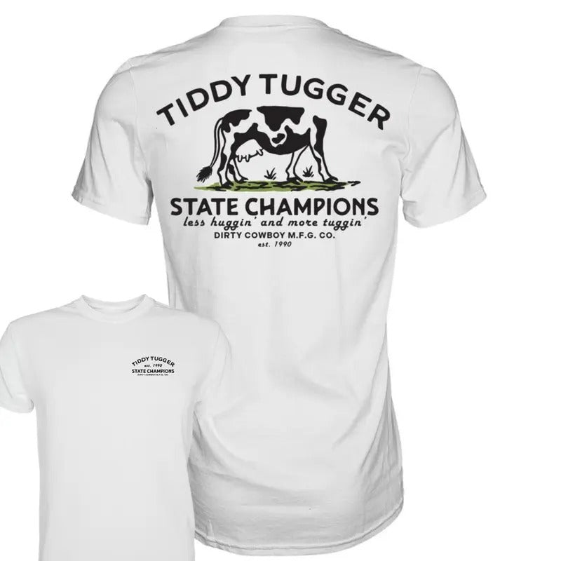 TIDDY TUGGER 1990 STATE CHAMPIONS MEN'S T-SHIRT Menswear Classic Tshirt Sweatshirt Hoodie Streetwear Graphic Tee