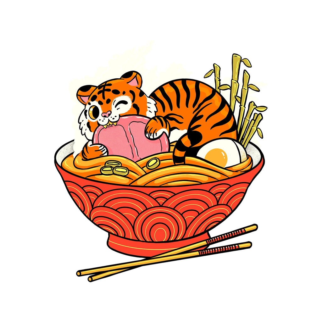 Tiger Ramen Oversized Tee Hoodie, Sweatshirt | CiraTrend.com (Image 4)