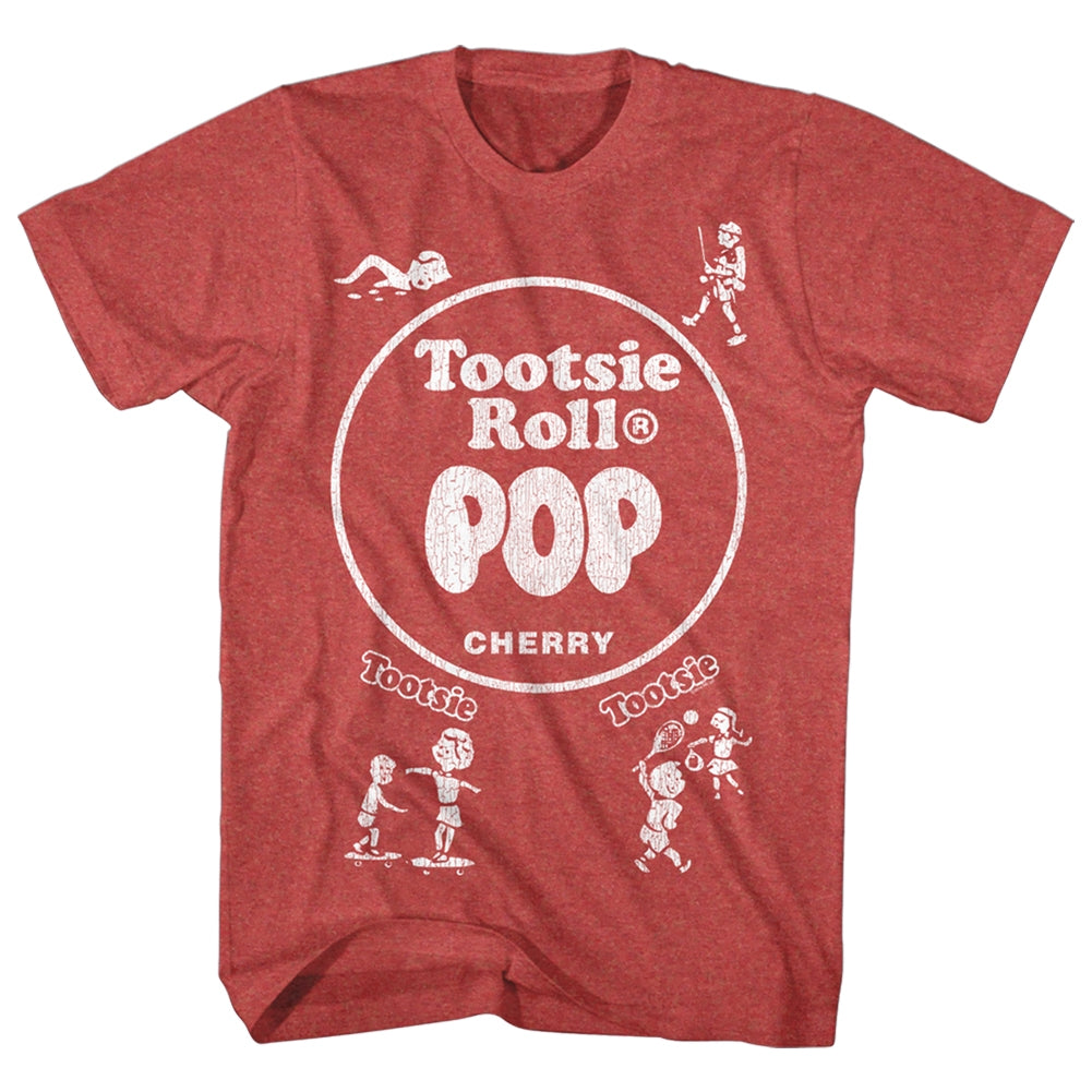 Tootsie Roll Mens S/S T-Shirt - Popwrap - Heather Red Heather Hoodie, Sweatshirt | CiraTrend.com