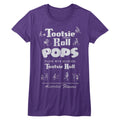 Tootsie Roll Girls Juniors S/S T-Shirt - Vintagetootsie - Solid Purple Hoodie, Sweatshirt | CiraTrend.com