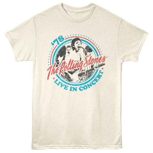 THE ROLLING STONES Eye-Catching T-Shirt, LIVE IN CONCERT 78