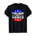TRUMP 2024 VANCE Pattern T-Shirt, Men's Sports T-Shirt Comfortable and Versatile, Suitable for Spring, Summer and Autumn...