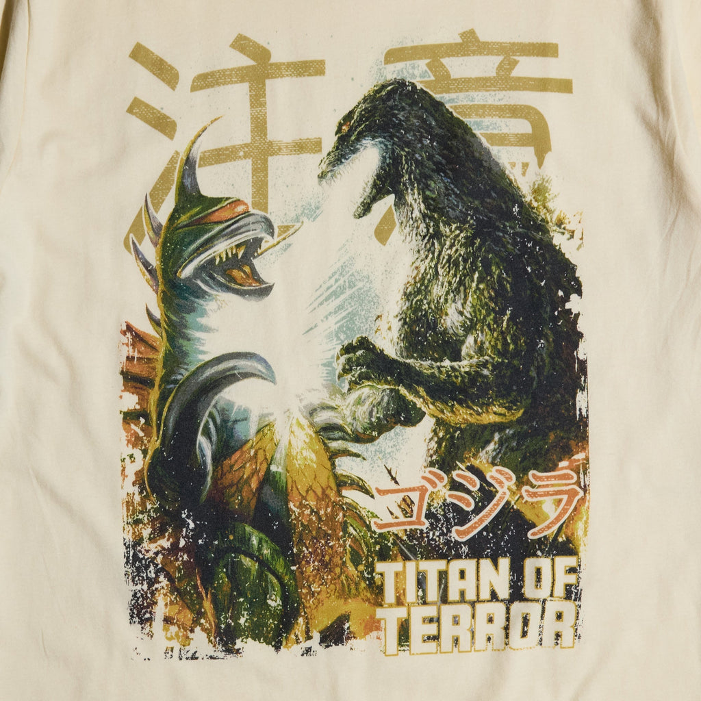 Vintage Godzilla & Gigan Titan Of Terror Natural Tee Hoodie, Sweatshirt | CiraTrend.com (Image 4)