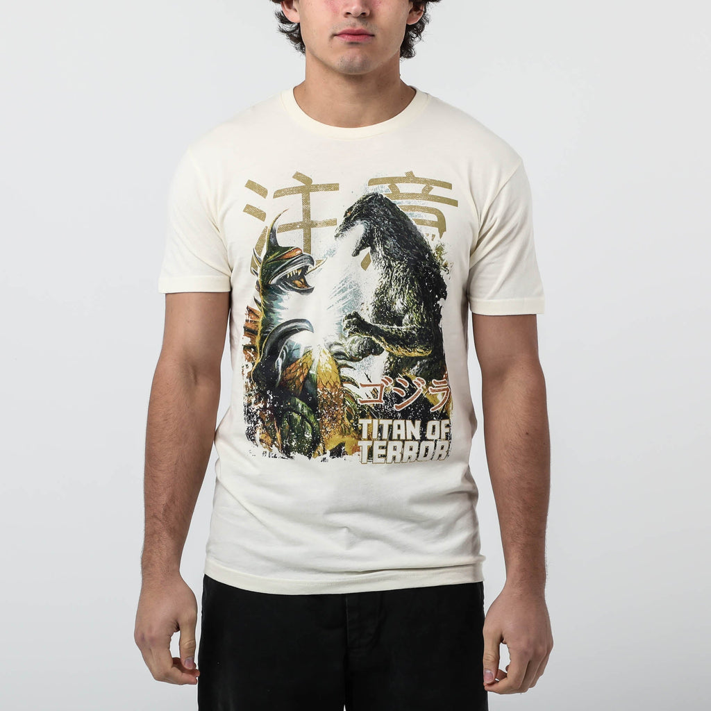 Vintage Godzilla & Gigan Titan Of Terror Natural Tee Hoodie, Sweatshirt | CiraTrend.com (Image 2)